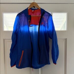 Nike Royal Blue Hooded Jacket with Red Accents